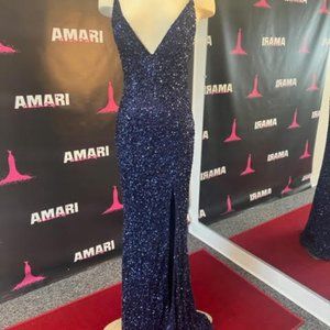 Primavera Prom Dress 3291 Navy Size 00 NWT